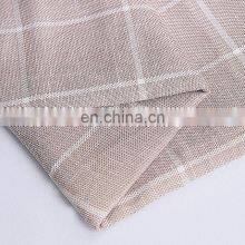 Stock Yarn Dyed Weave Suit Garments Fabric Cotton Linen Plaid Blend Fabric thumbnail-5