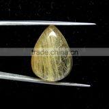 100% Natural Yellow Rutile Cabs Stone / Smooth Rutile / thumbnail-1