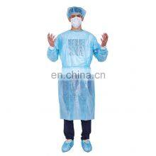 Elastic Cuffs Waterproof Non Woven Disposable Isolation Cover Gown for Visitors thumbnail-2