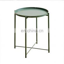 Luxury Round Double-layer Tray Table Metal Detachable Side Table for Living Room Modern