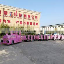 China Professional Manufacturer Park Trackless Train Electric Rides Tourist Train for Sale thumbnail-2