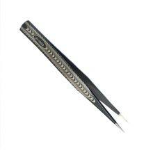 Precision Stainless Steel Hard Anti-static Tweezers Bird's Nest Hair Picking Clip Maintenance Tweezers Pointed Straight Head With Texture 16 Tweezers thumbnail-3