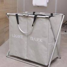 Laundry Hamper With X Aluminum Frame Dirty Laundry Bag For Travel Portable Hotel Laundry Bag thumbnail-2