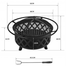 Portable Round High Quality Fire Pit With Smokeless Wood Burning Feature For Outdoor Patio Garden BBQ Grills Backyard Indoor Use thumbnail-4