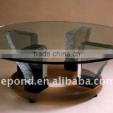 Hot sales round glass dining table glass