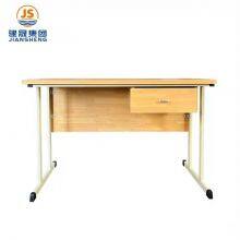 JS Hot Selling Office Classroom Teacher Table Desk Wooden Metal Frame Fixed Height Teacher Desk With Storage Drawers thumbnail-4