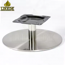 Stainless Steel Round Flat Swivel Base Metal Rolling Chair Legs Use Metal Material thumbnail-2