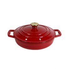 Cast Iron Enamel Casserole Cookware Soup and Stock Shallow Seafood Cooking Pot
