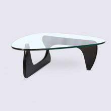 Design Coffee Table in Black Ash Wood and 19mm Tempered Glass – Gio