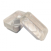 Longstar Disposable 750ml Rectangular Aluminum Foil Food Container With Lid Oven Safe Foil Tray for Baking Meal Prep Takeout Catering thumbnail-2