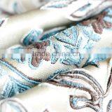 Blue Jacquard Sofa Fabric Spun Polyester Fabric thumbnail-5