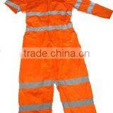 High Visibility 100% Cotton Coverall With Reflective Strips Quality Choice thumbnail-3