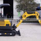 Zero Swing Mini Excavator 1.7ton,Tier III Engine,Rubber Track,bucket 400mm Width ,Canopy or Cabin,Retractable Undercarriage