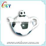 Football Shaped Ceramic Teapot thumbnail-1