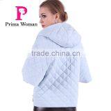 New Product 2016 Factory Price Polyester Cotton Fabric Spring Short Bat Coat Women With Hat thumbnail-3