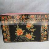 Chinese Antique Floral Wooden Chest