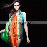 2016 Hangzhou Silk Spring Summer Cheap Digital Printing 100% Silk Satin Scarf thumbnail-1