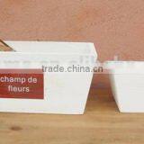 Shabby Chic White Wooden Home Tidy Box Set of 2