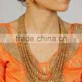 Ethnic Indian Jewellery Bollywood Long Necklace Earrings Royal Set thumbnail-2