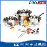 7PCS Wholesale and Easy to Clean Kitchen Stainless Steel Cookware Set Most Popular thumbnail-1
