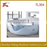 Factory Price Wholesales Decorate with glass Big Size Double People Bathtub with Seat Soaking Bathroom