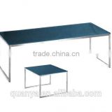 stainless steel table with glass top tea table for living room lounge table