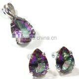 Mystic Topaz Set 925 Silver Jewelry Wholesale Indian Gemstone Jewelry Fashion Jewelry thumbnail-1