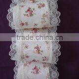 100%polyster , Flower Design ,holder and Bag for Toilet Paper thumbnail-1