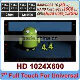 Ownice 7" Quad Core Pure Android 4.4.2 Full Touch Panel 2 Din Universal Support OBD DVR Built-in Wifi thumbnail-1