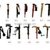 Three Sections Carbon Fiber Cork Handle Adjustable Telescopic Trekking Pole Nordic Walking Stick thumbnail-5