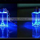 Promotional Eiffel Tower Shaped Led Keychain With Engraved Text (R-2310)