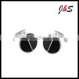 316l Black Round Stainless Steel Cufflink MS400A thumbnail-1