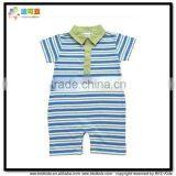 BKD High Quality Yarn- Dyed Striped Baby Boys Clothing Polo Boys Romper thumbnail-1