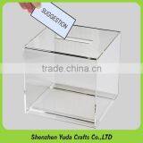 Customized Hot Sale Clear Acrylic Donation Box With Locks Cheap High Quality thumbnail-2