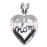 P285 Lead and Nickle Free 925 Sterling Silver Jewellery Pendant,heart Shaped Siver Pendant in Rhodium Plating thumbnail-1