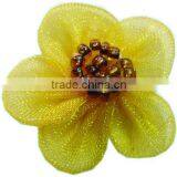 Good Qulaity Small Organza Flowers For Clothes/Little Flowers For Girls' Hair Clips thumbnail-2