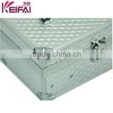 China Manufacturers Double Layer Silver Check Jewerly Box With 2 Tray thumbnail-4