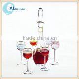 Engraved Glass Decanter With Lids Mini Shot Wine Glass Decanter Set thumbnail-1