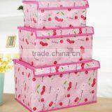 Eco-Friendly Foldable Clothes Sundries Storage Case Container Box With Lids thumbnail-3
