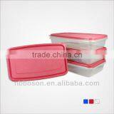4pc Rectangular Plastic Storage Box Set thumbnail-1