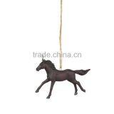 Horse Black Resin Hanging Christmas Ornament thumbnail-1
