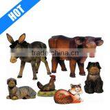 6 Pieces Animal Shaped Handmade Painted Outdoor Nativity Sets for Sale thumbnail-1