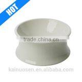 Handmade Cheap White Kurve Raised Pet Bowl Dish Feeder thumbnail-1