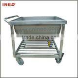 Stainless Steel Kitchen Material Transfer Trolley Used In Kitchen And Bakery thumbnail-1