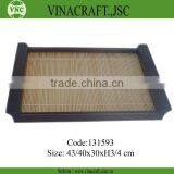 Black Bamboo Tea Tray