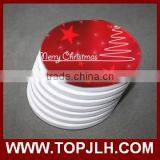 Promotional Gift Sublimation White Blank Round Ceramic Coasters thumbnail-3