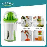 Toprank New Products Gadget Multifunction 4 in 1 Vegetable Fruit Spiral Slicer With Screw Hand Press Juicer thumbnail-1