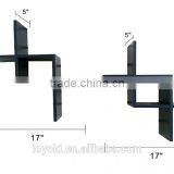 Shelving Solution Set of 2 Reversed Criss Cross Wall Shelf thumbnail-3