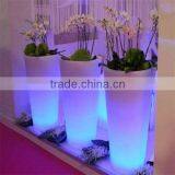 New Design PE Coated Plastic Tall LED Light Illuminated Flower Pot thumbnail-1