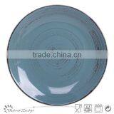 10.5" Ceramic Color With Antique Finish Dinner Plate thumbnail-5